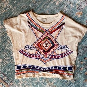 Zara Embroidered Crop top